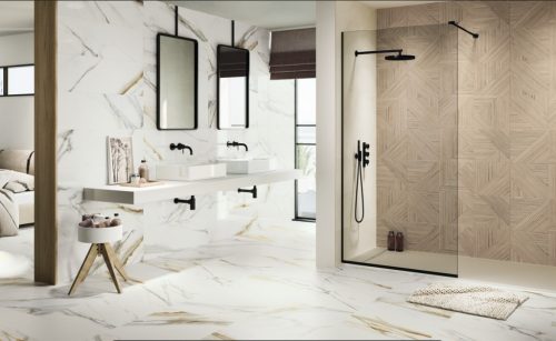 Csempe, Colorker Calacatta Gold White 31,6x100