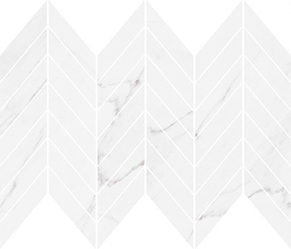 Dekorlap, Cersanit MARINEL WHITE CHEVRON MOSAIC GLOSSY 29,8X25,5