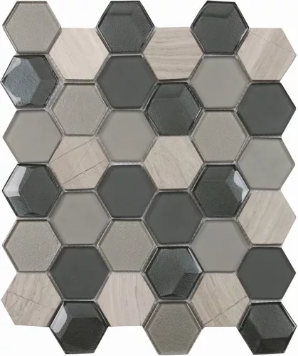 Mozaik, Aita Hex Grey 26x30