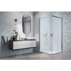   Zuhanykabin, H2O Comfort D szögletes aszimmetrikus 100x80x190