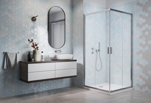 Zuhanykabin, H2O Comfort D szögletes aszimmetrikus 100x80x190