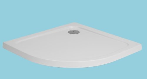 Zuhanytálca, H2O Nero A slim íves 80x80