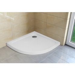 Zuhanytálca, H2O Nero A slim íves 90x90