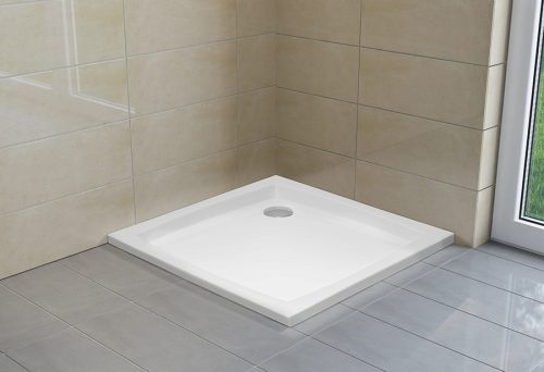 Zuhanytálca, H2O Nero C slim szögletes 90x90