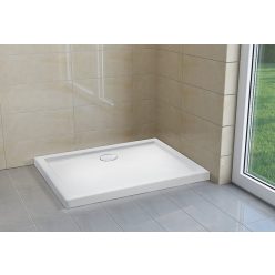   Zuhanytálca, H2O Nero D slim szögletes aszimmetrikus 100x80