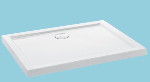 Zuhanytálca, H2O Nero D slim szögletes aszimmetrikus 100x80