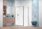 Zuhanykabin, H2O Comfort DWJ 110 cm zuhanyajtó ÁTLÁTSZÓ/KRÓM, Comfort S 80 cm oldalfal ÁTLÁTSZÓ/K