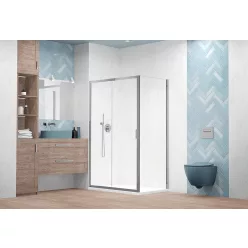   Zuhanykabin, H2O Comfort DWJ 110 cm zuhanyajtó ÁTLÁTSZÓ/KRÓM, Comfort S 90 cm oldalfal ÁTLÁTSZÓ/K