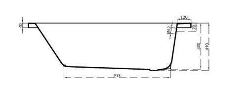 Kád, Cersanit BLISSA EGYENES KÁD 140X70