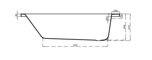 Kád, Cersanit BLISSA EGYENES KÁD 150X70