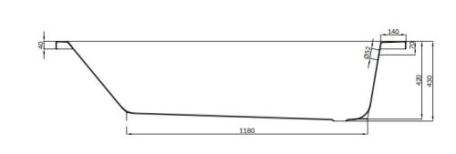 Kád, Cersanit BLISSA EGYENES KÁD 180X80