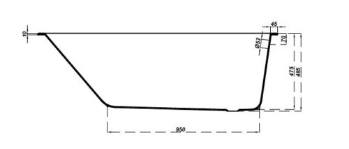 Kád, Cersanit CREA 150X75