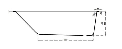 Kád, Cersanit CREA 170X75