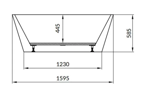 Kád, Cersanit CREA 160X75 OVÁLIS SZABADON ÁLLÓ KÁD