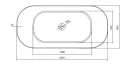 Kád, Cersanit INVERTO SPA 180X80 OVÁLIS SZABADON ÁLLÓ KÁD