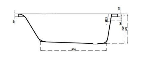 Kád, Cersanit FLAVIA 140X70