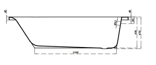 Kád, Cersanit FLAVIA 160X70