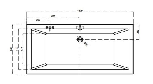 Kád, Cersanit INTRO 160x75