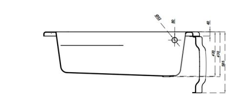 Kád, Cersanit JOANNA NEW 140 - BALOS S301-165