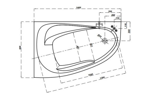 Kád, Cersanit JOANNA NEW 140 - BALOS S301-165