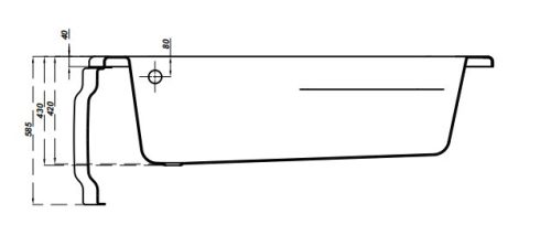 Kád, Cersanit JOANNA NEW 150x95  - JOBBOS
