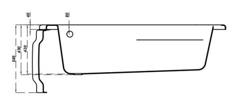 Kád, Cersanit JOANNA NEW 160x95  - JOBBOS