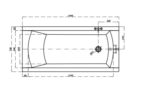 Kád, Cersanit KORAT 150X70