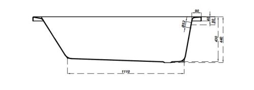 Kád, Cersanit KORAT 160X70