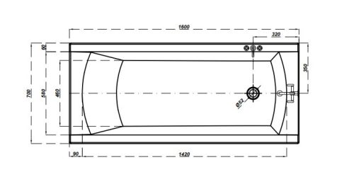 Kád, Cersanit KORAT 160X70
