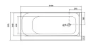 Kád, Cersanit SMART 170X80 - BALOS
