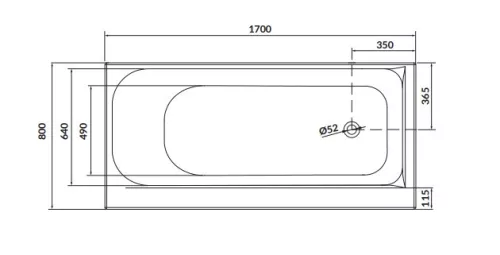 Kád, Cersanit SMART 170X80 - BALOS