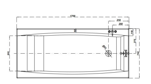 Kád, Cersanit VIRGO 170x75