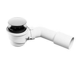   Le-és túlfolyó, Cersanit szifon szabadonálló kádakhoz (click-clack) króm színű leeresztővel