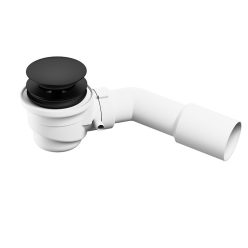   Le-és túlfolyó, Cersanit Szifon szab. kádakhoz (click-clack) fekete színű leeresztővel S904-008