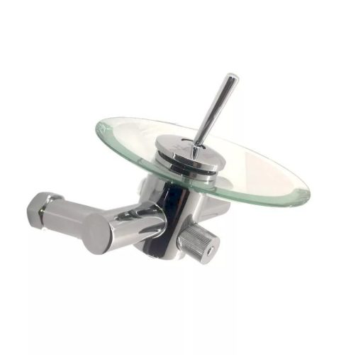 Kádtöltő csaptelep, Diplon üvegtányéros, kerek, vízeséses ST9903