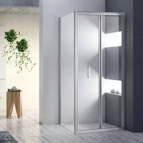 Zuhanykabin, Diplon Harmónika ajtós, szögletes zuhanykabin 90x90 cm BR5761CA-90