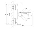 Kádtöltő csaptelep, Ravak Puri PU 022.01/150 Kád csaptelep, váltóval, 150 mm X070169