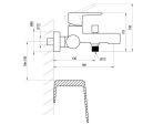 Kádtöltő csaptelep, Ravak Puri PU 022.21/150 Kád csaptelep, 150 mm, fekete X070192