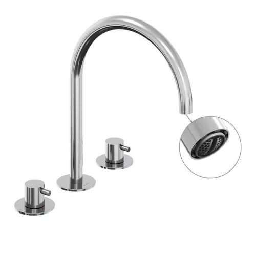 Mosdó csaptelep, Ravak Espirit ES 018.00CR Álló mosdó csaptelep, 3 furatos 270 mm, leeresztő nélk