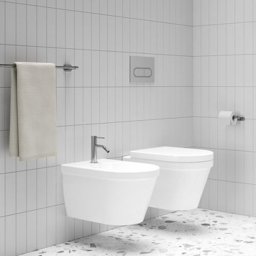 Bidé csaptelep, Ravak Espirit ES 056.00CR Álló bidé csaptelep 180 mm, leeresztő nélkül X070201