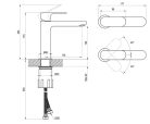 Mosdó csaptelep, Ravak Eleganta EL 012.00CR Álló mosdó csaptelep 170 mm, leeresztő nélkül, Chrome