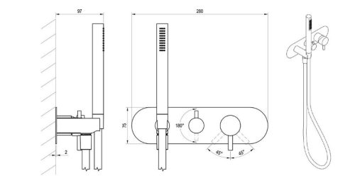 Falba süllyesztett csaptelep, Ravak Espirit ES 068.10WV.O3.RB07D.+S Falba süllyesztett csaptelep