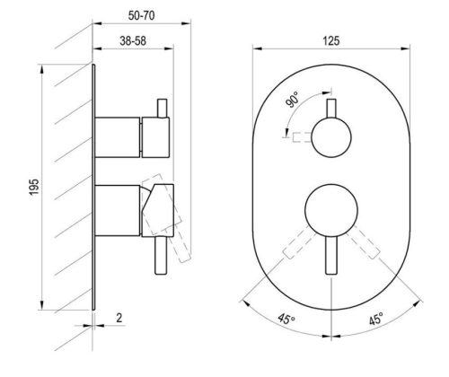 Falba süllyesztett csaptelep, Ravak Espirit ES 065.10WV.O2.RB07E Falba süllyesztett csaptelep, ké