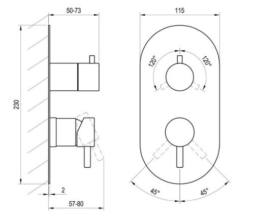 Falba süllyesztett csaptelep, Ravak Espirit ES 068.20BLM.O3.RB07F Falba süllyesztett csaptelep, h