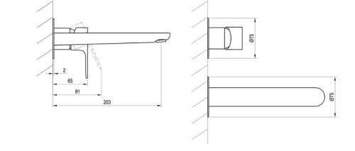Falba süllyesztett csaptelep, Ravak Eleganta EL 019.20BLM.O1.RB07B Falba süllyesztett mosdó csapt