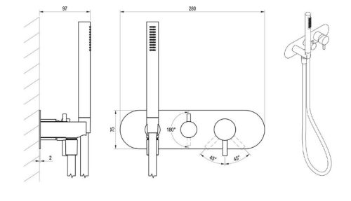 Falba süllyesztett csaptelep, Ravak Espirit ES 068.20GB.O3.RB07D.+S Falba süllyesztett csaptelep