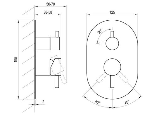 Falba süllyesztett csaptelep, Ravak Espirit ES 065.20GB.O2.RB07E Falba süllyesztett csaptelep, ké