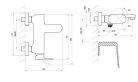 Kádtöltő csaptelep, Ravak Eleganta EL 022.20GB Fali kád csaptelep zuhanyszett nélkül, Graphite Br