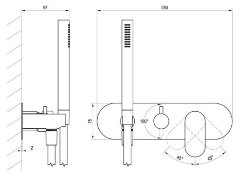 Falba süllyesztett csaptelep, Ravak Eleganta EL 065.20GB.O2.RB07D.+S Falba süllyesztett csaptelep