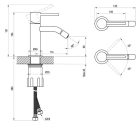 Bidé csaptelep, Ravak Espirit ES 056.60RGB Álló bidé csaptelep 180 mm, leeresztő nélkül X070355